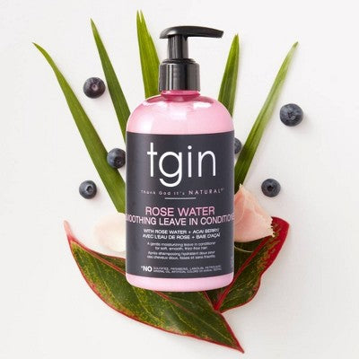 TGIN Rose Water Smoothing Leave In Conditioner 13 fl oz - New