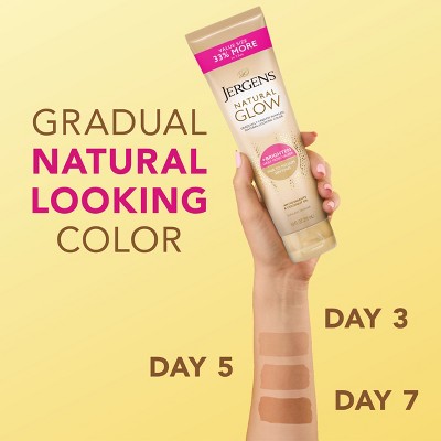 Jergens Natural Glow Daily Moisturizer + Self Tanner Fair to Medium 10 fl oz - New