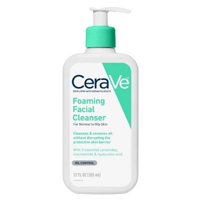 CeraVe Foaming Face Wash with Hyaluronic Acid and Niacinamide 12 fl oz - New