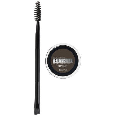 Maybelline Tattoo Studio Brow Pomade 382 Black Waterproof Brown 0.11oz - New