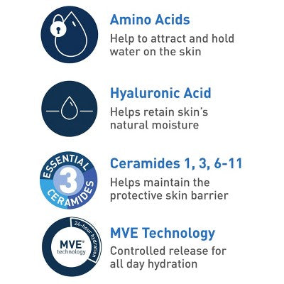CeraVe Hydrating Cream-to-Foam Face Wash Hyaluronic Acid Normal to Dry Skin 8oz - New