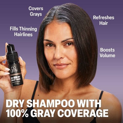 No Gray Quick 4-IN-1 Root Touch Up Powder Light to Medium Brown 0.5oz - Imperfect Box