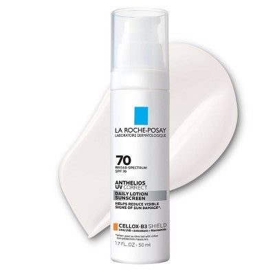 La Roche Posay Anthelios UV Correct Daily Anti-Aging Face Sunscreen SPF 70 1.7 fl oz - Imperfect Box