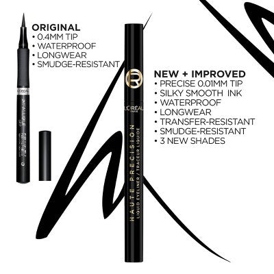 L'Oreal Paris Haute Precision Waterproof Felt Tip Liquid Eyeliner 30 Blue Suede 0.03 fl oz - Missing Box