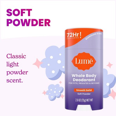 Lume Whole Body Women's Deodorant Stick Soft Powder 2.6oz - Imperfect Container