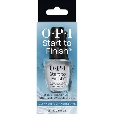 OPI Start to Finish Base Coat Top Coat Nail Strengthener 0.5 fl oz - New