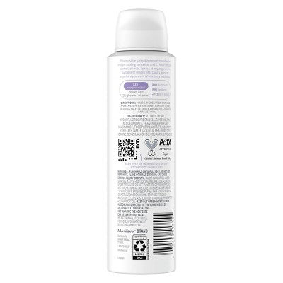 Dove Beauty Whole Body Deodorant Spray Coconut & Vanilla 4oz - Imperfect Container