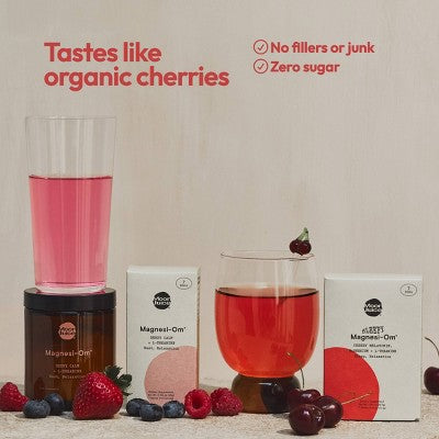 Moon Juice Sleepy Magnesi-Om Magnesium Powder Sleep Supplement Organic Cherry 0.98oz/7ct - Imperfect Box