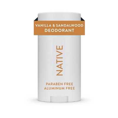 Native Solid Deodorant for Men & Women Vanilla & Sandalwood Aluminum-Free 2.65oz - New