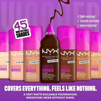 NYX Professional Makeup Make Em Wonder 24H Soft Matte Foundation 29 Warm Pecan 1.01 fl oz - New
