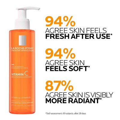La Roche Posay Brightening Vitamin C Antioxidant Foaming Face Cleanser 6.76 fl oz - Imperfect Container