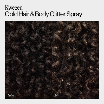 Eva NYC Kweeen Gold Hair & Body Glitter Spray 4.9oz - New