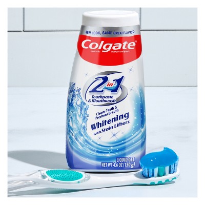Colgate 2-in-1 Whitening Gel Toothpaste and Mouthwash 4.6oz - New
