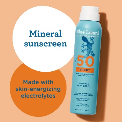 Blue Lizard Sport Mineral Sunscreen Spray SPF 50+ 5oz - Imperfect Container