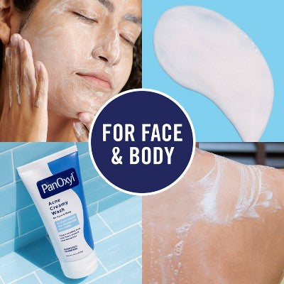 PanOxyl 4% Benzoyl Peroxide Acne Creamy Wash for Face & Body 6oz - Imperfect Box