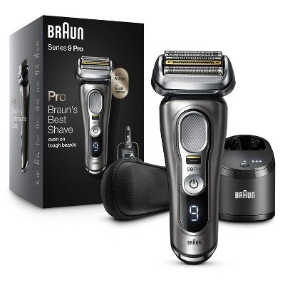 Braun Series 9-9465cc Pro Electric Foil Shaver with ProLift Beard Trimmer & Clean & Charge SmartCare Center - Imperfect Box