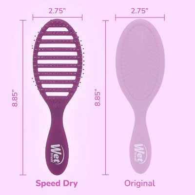 Wet Brush Speed Dry Detangler Hair Brush for Quick Heat Drying Frost Purple - Imperfect Box