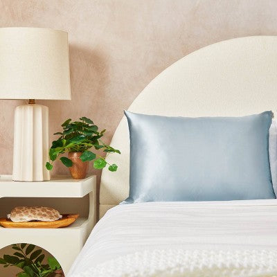 Kitsch Queen Size Satin Standard Pillowcase Thread Count Blue - Imperfect Container