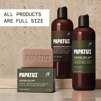 Papatui Men's Shower Pack Lush Coconut 3ct - Imperfect Box