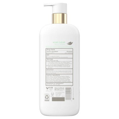 Dove Serum Body Wash Acne Clear 18.5 fl oz - Imperfect Container