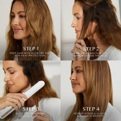 Kristin Ess Titanium Flat Iron Hair Straightener and Curler Dual Voltage 1.25" - Imperfect Box