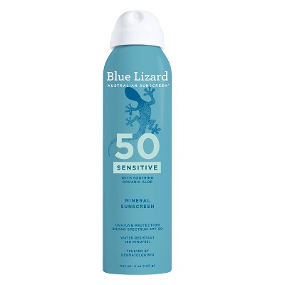 Blue Lizard Sensitive Mineral Sunscreen Spray SPF 50+ 5 oz - New