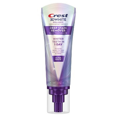 Crest 3D White Deep Stain Remover Daily Toothpaste - Ultra White - 3.1oz