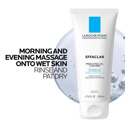 La Roche Posay Effaclar Acne Face Cleanser Medicated Gel 6.76 fl oz - Imperfect Container