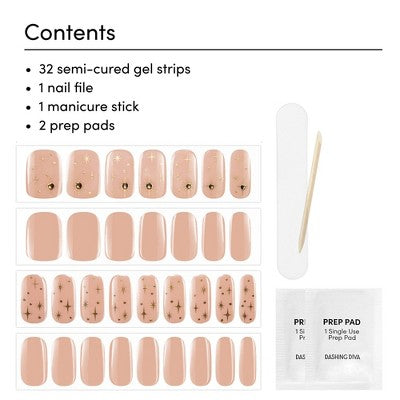 Dashing Diva Glaze Semi-Cured Gel Nail Polish Strips Magnificence 32ct - Imperfect Box