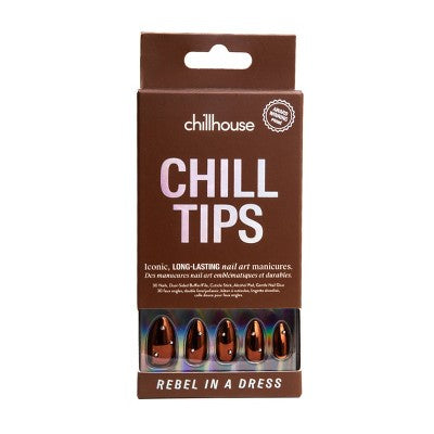 Chillhouse Chill Tips Fake Nails Design Studio Rebel in a Dress 24ct - Imperfect Box