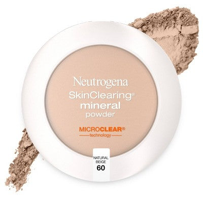 Neutrogena Skin Clearing Pressed Powder 60 Natural Beige 0.38oz - New
