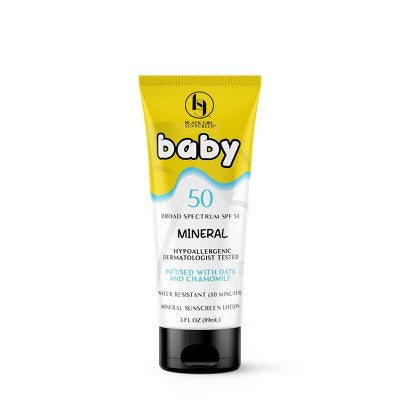 Black Girl Sunscreen Baby Mineral Lotion Broad Spectrum SPF 50 3 fl oz - Imperfect Container