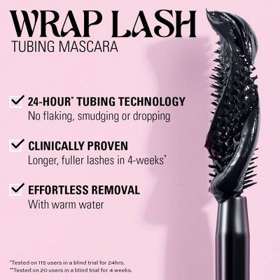 Makeup Revolution Wrap Lash Tubing Mascara Black USA 0.28 fl oz - Imperfect Box