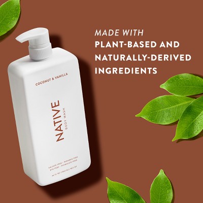 Native Sulfate Free Body Wash Coconut; Vanilla 36 fl oz - Imperfect Container