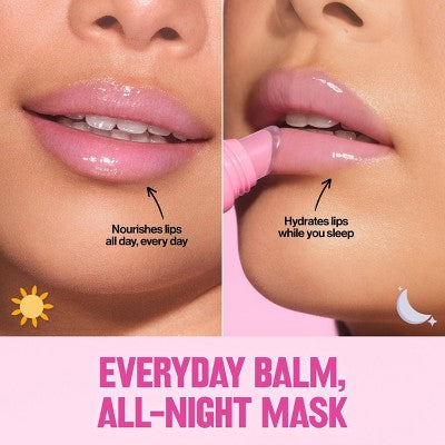 Revlon Glimmer Lip Treat Balm + Mask Overnight Hydration 006 Hazelnut Latte 0.4 fl oz - Imperfect Container