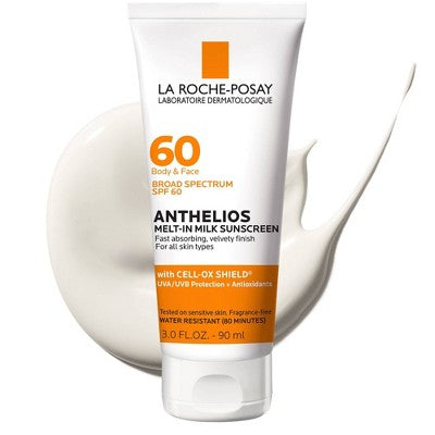 La Roche Posay Anthelios Sunscreen Melt-In-Milk Lotion Face and Body Sunscreen SPF 60 3 fl oz - Imperfect Box