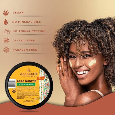 Ashanti Whip Shea Souffle Coco Mango 8oz - New