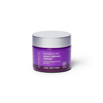 Andalou Naturals Resveratrol Q10 Night Repair Cream 1.7 Oz - Imperfect Box