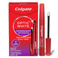 Colgate Optic White Overnight Teeth Stain Remover, 21 Nightly Treatments, Hydrogen Peroxide Teeth Whitening Pen Gel 0.08 fl oz - Imperfect Box