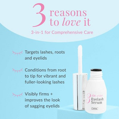DHC 3-in-1 Eyelash Serum for Lashes, Roots and Eyelids 0.80 fl oz - New