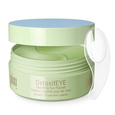 Pixi DetoxifEYE Hydrating and Depuffing Eye Patches with Caffeine and Cucumber 60ct - Imperfect Box