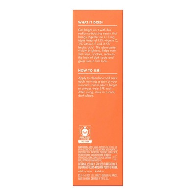 e.l.f. SKIN Bright Icon Vitamin C + E + Ferulic Face Serum 1 fl oz - Missing Box