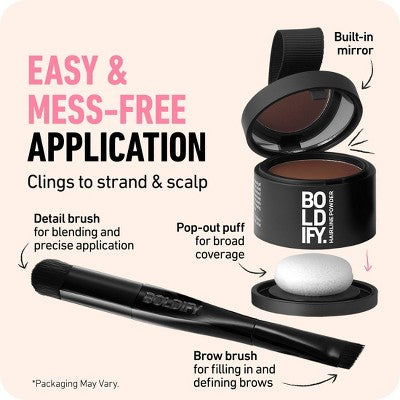BOLDIFY Root Touch Up Powder with Brush Dark Brown - Missing Box
