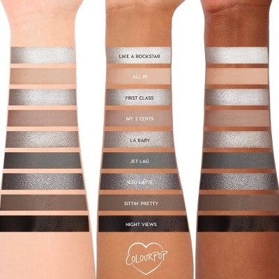 ColourPop 9-Pan Eyeshadow Makeup Palette Gone Metal 0.3oz - Imperfect Box