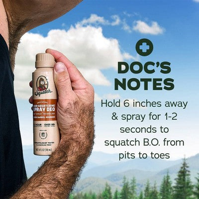 DR. SQUATCH Men's Deodorant Spray Natural Wood Barrel Bourbon 4 fl oz - New