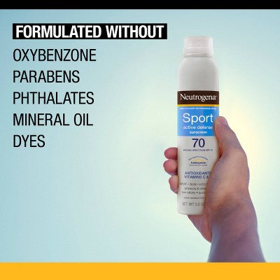 Neutrogena Ultimate Sport Body Spray Sunscreen SPF70 5oz - Imperfect Container