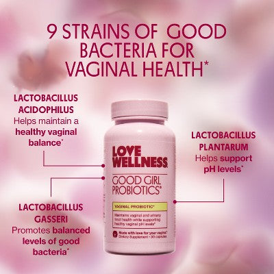 Love Wellness Good Girl Probiotics for Vaginal & Urinary Tract Health 30ct - Imperfect Container