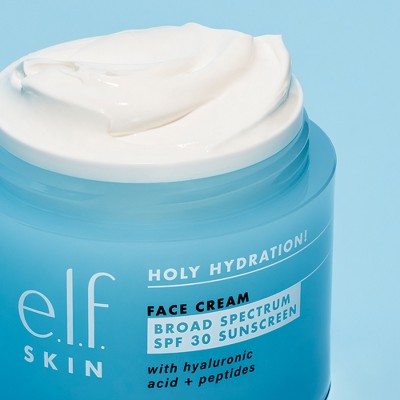 e.l.f. Holy Hydration! Broad Spectrum Sunscreen Face Cream SPF 30 1.76oz - Imperfect Box