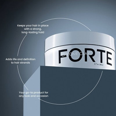 Forte Series Chrome Clay Hair Wax 2.5oz - Imperfect Container