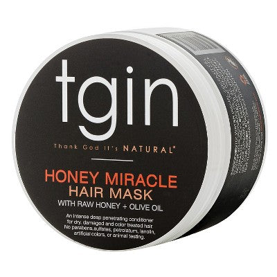 TGIN Honey Miracle Hair Mask with Raw Honey + Olive Oil Deep Conditioner 12 fl oz - Imperfect Container